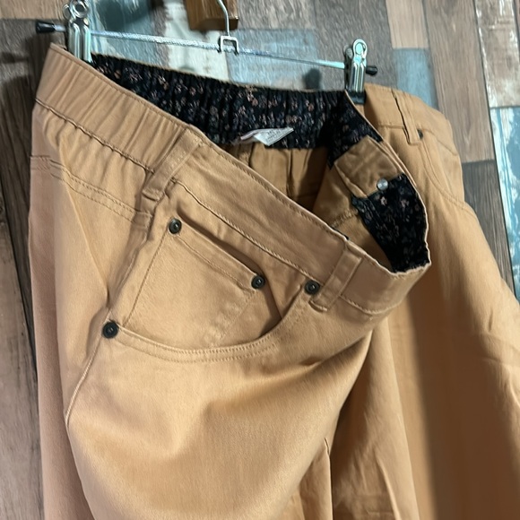 American Sweetheart 24W brown cotton elastic waist pants - Picture 8 of 15